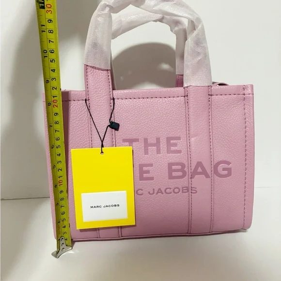 🌸New Marc Jacobs Lilac Leather Small  Tote Bag  Crossbody Bag - Picture 9 of 12